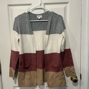 Market & Spruce Multicolor Striped Cardigan Size Small